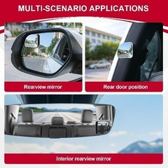 Blind Spot Mirror, Fan HD Glass Frameless Convex Rea Color: FanSize: Pack of 4