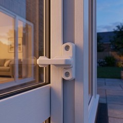 1 Set Durable Plastic Window Lock with T Handle White Anti Theft Security