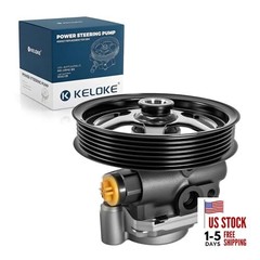 Power Steering Pump, with Pulley, Compatible with Dodge 2000-2004 Dakota 3.7L