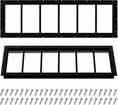 2 Pack 10″ X 35″ Shed Window, Transom Windows with Tempered Glass, Basement Gara