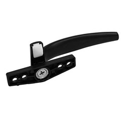 Aluminum Alloy Casement Window Locking Handle Grip Right Hand Black 2pcs