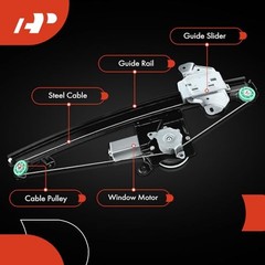 Power Window Regulator with Motor – Compatible with Front Driver Side (LH)
