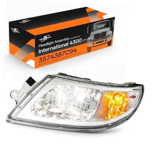 Headlights for International 4300 3200 3300 4100 SBA 4200 4400LP 4400 4900 Left