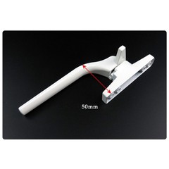 Durable Plastic Door Handle White External Flat Window Handle Reusable