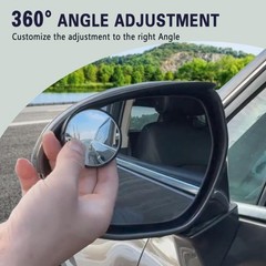 2PCS Blind Spot Mirrors, 2-in-1 Carbon Fiber Rain Eyebrow Reflective Protection