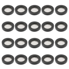 20PCS Rubber Gasket with Stainless Steel Net Shower Head Filter Plumbing Hose
