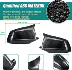 1 Pair Car Side Mirror Covers Caps Replacement for 2010-2013 BMW 5 Series F10 52