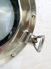 12″ Canal Boat Porthole Window Glass Porthole Home Decorative (Shiny Silver)