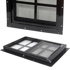 14″ x 21″ Shed Windows with Tempered Glass & Fiberglass Screen – 2 Pack for Shed
