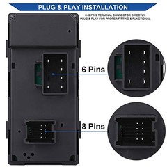 Power Window Control Switch Button & Front Driver Side Door Lock Switch &