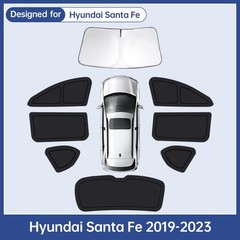 Car Window Shades for Hyundai Santa Fe 2019-2023, Full Car Window Covers for …
