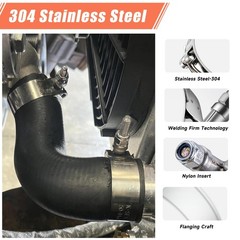 24 Pack 12 Sizes T-Bolt Hose Clamps, Stainless Steel_304 Working Range 28mm-1…