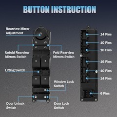 10377668 Front Left Driver Side Master Power Window Switch Compatibe with