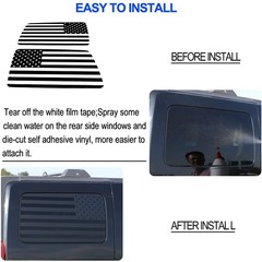 Rear Side Window American Flag Decals Compatible with 2005-2009 Hummer H3, Am…