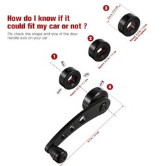 Universal Car Window Handle Winder Riser, Window Crank Window Cranks, Black