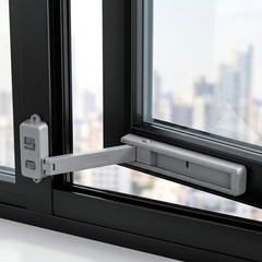 2 Pack Plastic Sliding Window Safety Locks Child Proof Adjustable Grey Home
