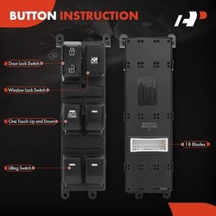 Front Left Master Power Window Switch Compatible with Kia Forte/Forte5 2014