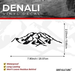 Denali Mountain Outdoor Decal Stickers for Cars, Trucks, Tumbler Color: Denali