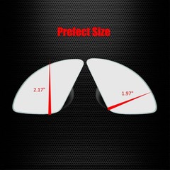 Ampper Fan Shaped Blind Spot Mirror, Frameless HD Glass Convex Wide Angle Stick