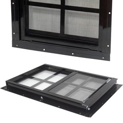 12″ x 18″ Tempered Glass Shed Windows, 2-Pack Small Sliding for Coop, Garage, Ba