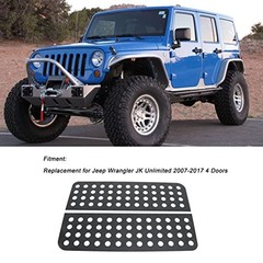 Rear Door Window for JK Unlimited 2007-2017 , Aluminum Alloy , 2 Pieces , 4