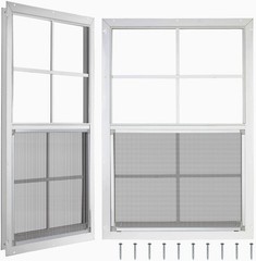 Weather Resistant 24″ x 36″ Shed Windows Set with Tempered Glass & Metal Frame