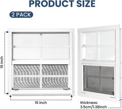 Flush Mount Shed Window COLORPAPA 16×16 Black 2pk