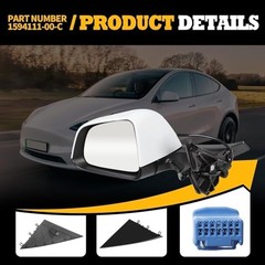 Driver Side Mirror Assembly Compatible with Model Y 2020-2023 Side Door Left