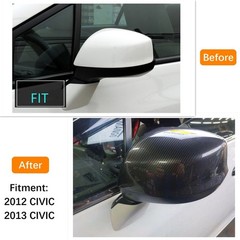 for Hon-da Civic 2012-2013 Carbon Fiber Side Mirror Cover Caps – Direct Repla…