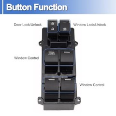 35750-T0A-A01 Master Power Window Switch Front Left Driver Side 26 Pins Fits