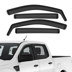 in-Channel Rain Guards Compatible with Ford Ranger SuperCrew 2019 2020 2021 2…