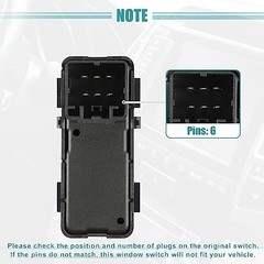 Rear Left Side Master Power Window Switch for Jeep Patriot – Pack of 1