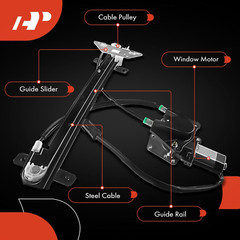Power Window Regulator with Motor for Dodge Dakota 2000-2004 Durango 1998-2003 (