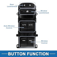 Power Window Switch No.35750TEAH02 for Honda Civic 2016-2020 Front Left Driver