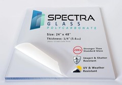 Spectra Glass Clear Polycarbonate Window Glass Replacement 24”x48”