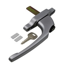 Cadenza Aluminium Window Handle Tongue (spade) Driven Silver Left Hand