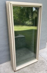 Five 35”x70” Tan Vinyl Picture Windows Double Pane Fully Tempered Glass