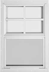 Modern 2 Pack White Flush Mount Shed Windows 18″ x 27″ for Bright Ventilation