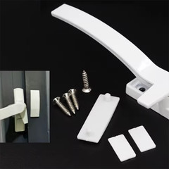 Al Alloy White Security Lock Window Handle Locking Latch Catch Lock Baby Safety
