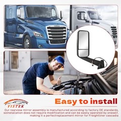Driver Left Side Power Heated Door Mirror with Chrome Back Driver (LH) Side