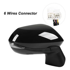 Power Heated Side Mirror With Turn Signal For E210 2020 Gloss Black