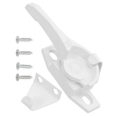 4 Sets Reusable Aluminum Sliding Window Locks Sash Latches White for Home