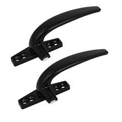 Aluminum Alloy Casement Window Locking Handle Grip Right Hand Black 2pcs