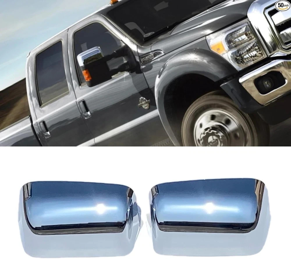 Top Half Mirror Caps Cover Trim Compatible with 2008-2016 F250 F350 F450 Supe