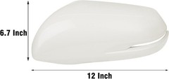 Compatible with CRV 2017-2022/HRV 16-22 Left Driver Side Mirror Left Pearl White