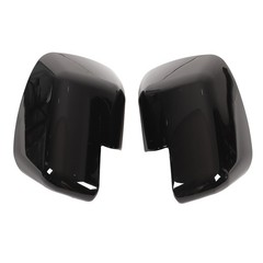 1 Pair Glossy Black Door Rear View Mirror Cover Cap Improve Appearance For HJRA