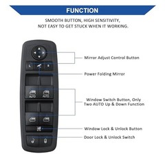 Master Power Window Switch Control Button Compatible with 2014-2019 Dodge