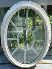 New Replacement Window M&W Oval 18.375 X 30.375 Double Pane Vinyl Made In USA