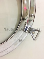 Canal Boat 17″ Porthole Window Nickel Finish~Wall Window Glass Porthole Decor