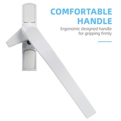 Sturdy White Aluminum Alloy Door Handle Reusable for External Right Window